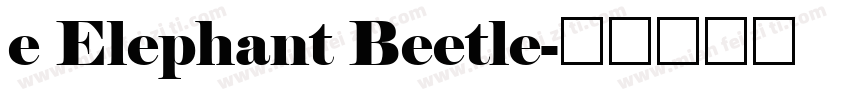 e Elephant Beetle字体转换
